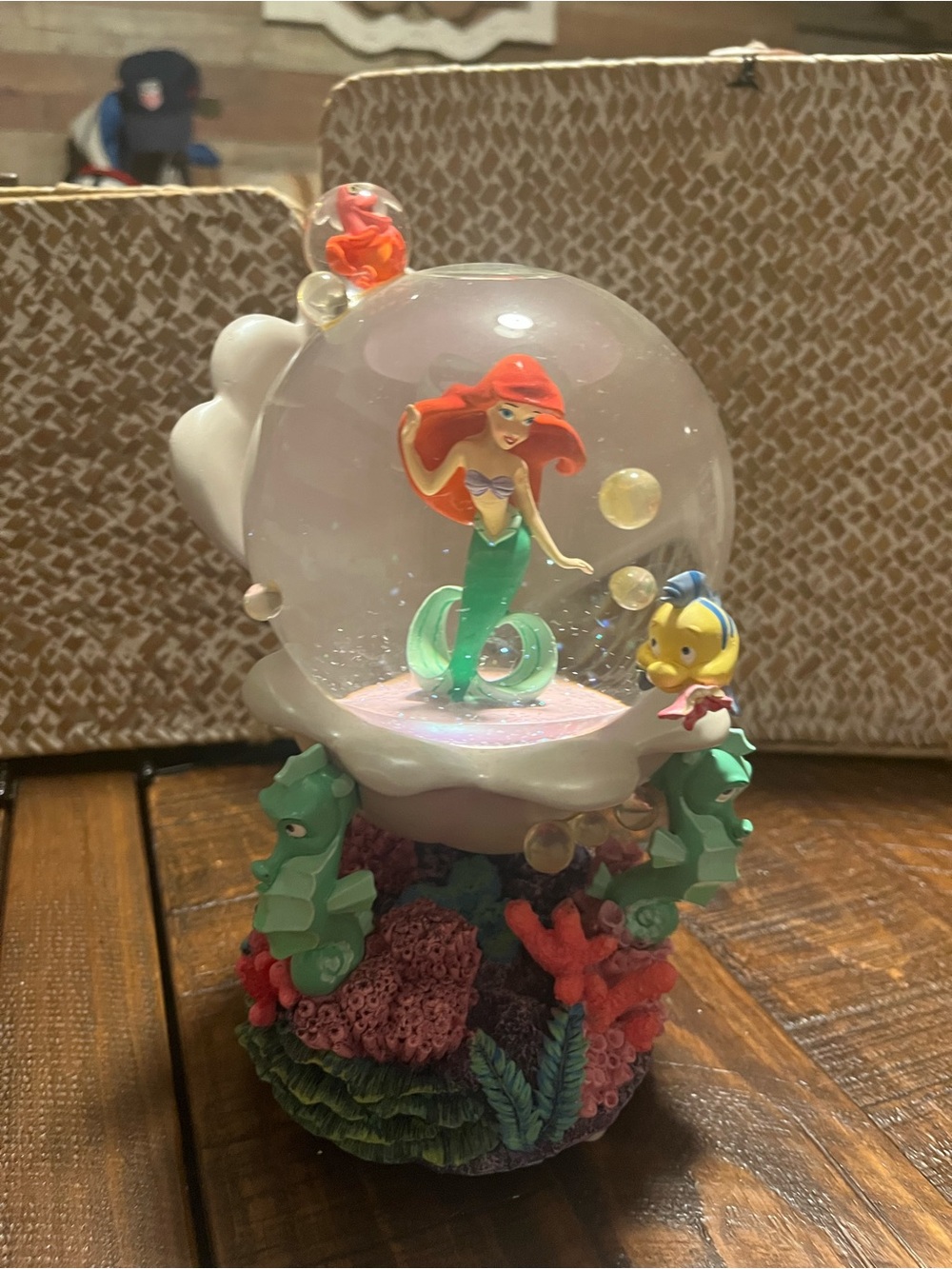 Disney Purple Music Box Snow Globe Base